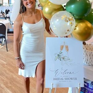 White Sparkly Bridal Shower/Bachelorette Dress size 1